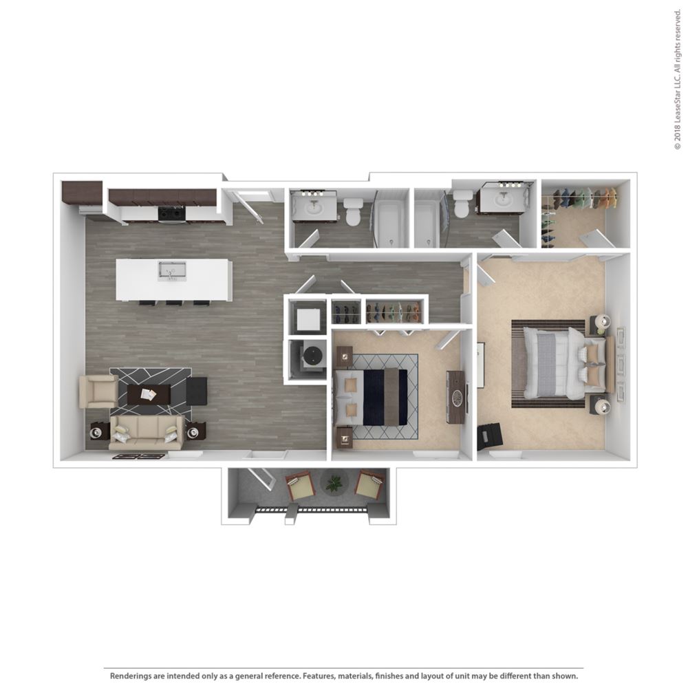 Prospect B 2 Bedroom Floor Plan | Union Green